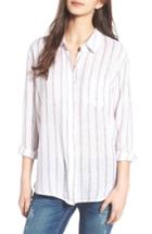 Women's Rails Charli Stripe Linen Blend Shirt