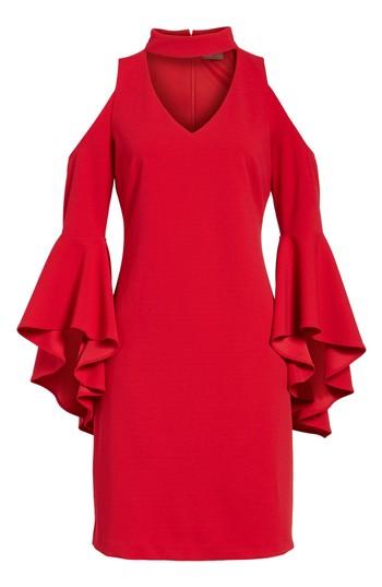 Women's Vince Camuto Cold Shoulder Bell Sleeve Dress