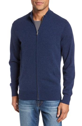 Men's Bonobos Cashmere Zip Sweater - Blue