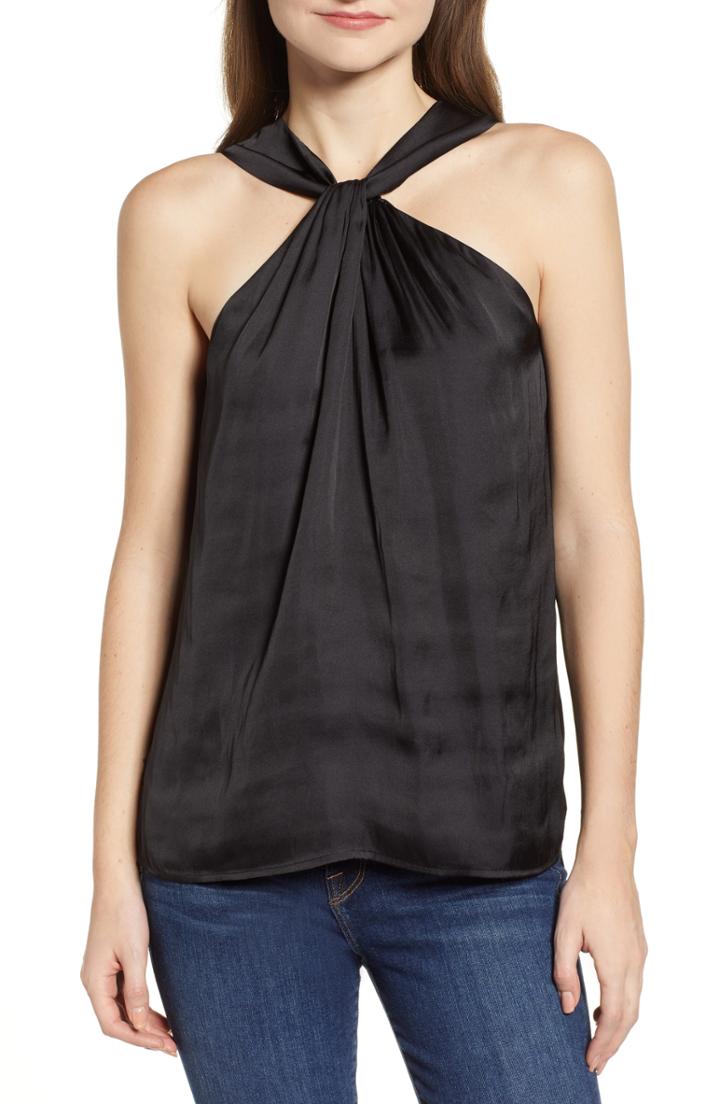 Women's Trouve Twist Front Top - Black
