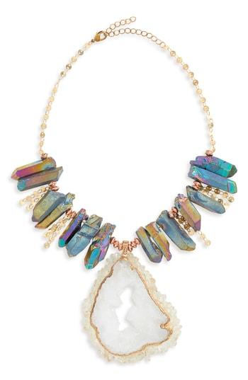 Women's Hespera Jewelry Autumn Geode Collar Necklace