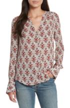 Women's Joie Jamiona Floral Silk Top, Size - White