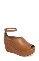 Women's Chocolat Blu Walter Ankle Strap Wedge Sandal M - Brown