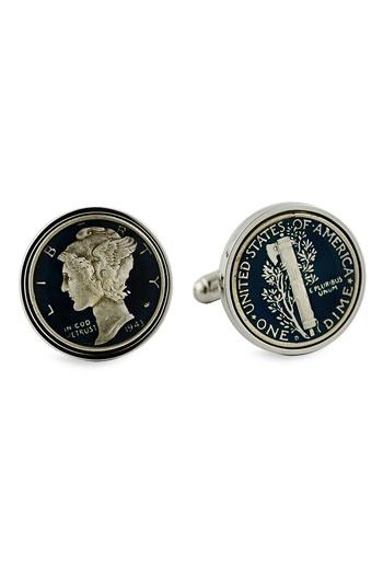 Men's David Donahue 'mercury Dime' Cuff Links