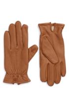 Men's Nordstrom Men's Shop Deerskin Leather Gloves - Brown