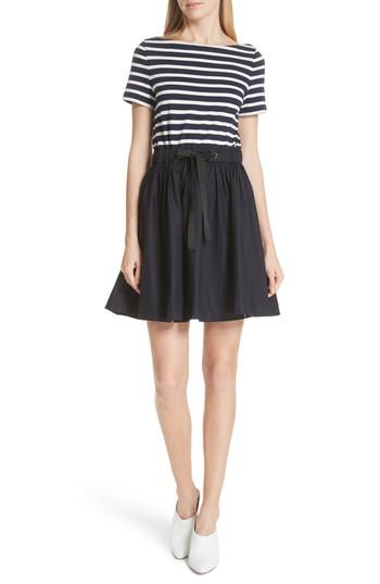 Women's Kate Spade New York Mixed Media Fit & Flare Dress - Blue