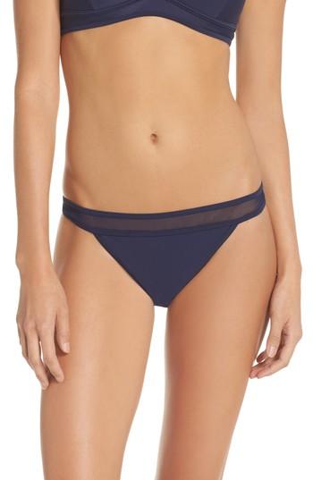 Women's Ted Baker London Mesh Inset Bikini Bottoms - Blue