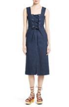 Women's See By Chloe Lace-up Denim Dress