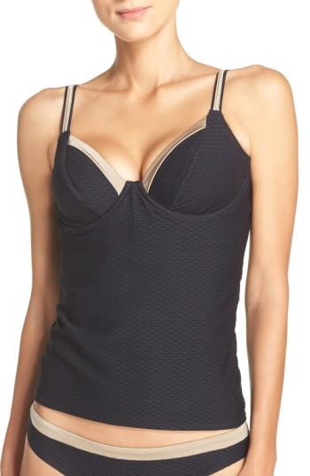 Women's Fantasie 'monaco' Underwire Tankini Top G (6d Us) - Black