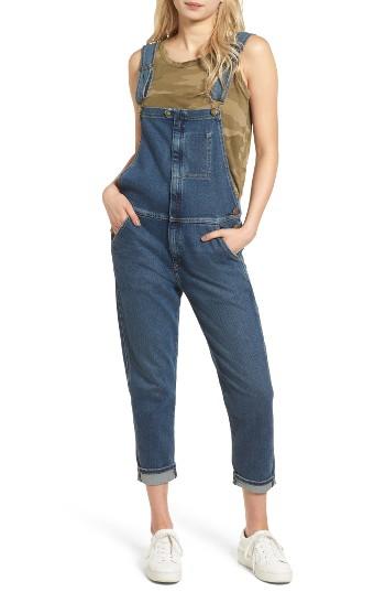 Women's Current/elliott The Ranchhand Crop Denim Overalls