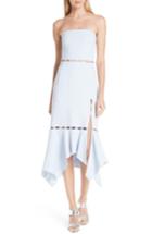 Women's Jonathan Simkhai Stapled Crepe Strapless Dress - Blue