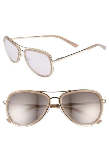 Women's Ted Baker London Combination 57mm Aviator Sunglasses - Taupe