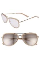 Women's Ted Baker London Combination 57mm Aviator Sunglasses - Taupe