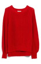 Women's Madewell Balloon Sleeve Pullover Sweater - Red