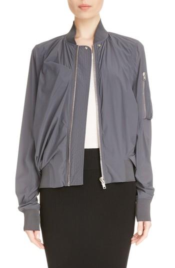 Women's Rick Owens Swoop Back Bomber Us / 38 It - Grey