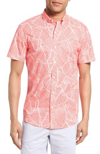 Men's Bonobos Slim Fit Palm Frond Print Short Sleeve Sport Shirt