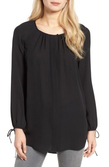 Women's Ag The Winters Silk Crepe Shirt - Black