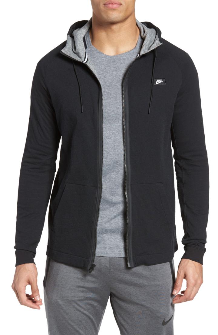 Men's Nike Tech Regular Fit Fleece Hoodie, Size - Black