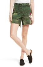 Women's Free People Camo Embroidered Scout Shorts - Green
