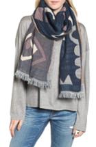 Women's Madewell Abstract Pattern Scarf, Size - Blue