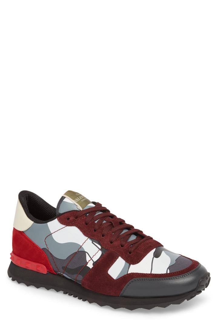 Men's Valentino Garavani Camo Rockrunner Sneaker Us / 42eu - Grey