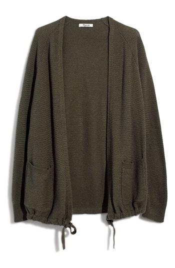Women's Madewell Palisades Cardigan Sweater, Size - Green