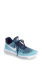 Women's Nike Lunarepic Low Flyknit 2 Running Shoe .5 M - Blue
