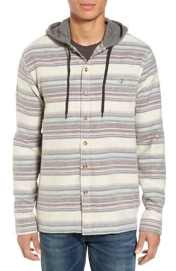 Men's Billabong Baja Flannel Hoodie - Beige