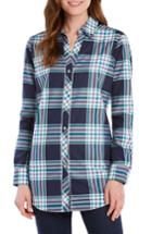 Women's Foxcroft Faith Fall Tartan Plaid Cotton Blend Shirt