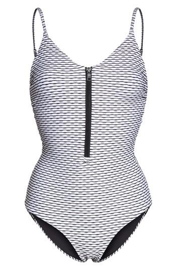 Women's Onia Arianna Zip One-piece Swimsuit - Black