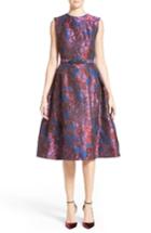 Women's Badgley Mischka Couture Floral Jacquard Fit & Flare Dress