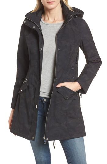 Women's Guess Lace-up Hooded Jacket - Black