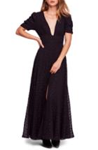 Women's Alice + Olivia Gaston Blouson Sleeve Wrap Minidress - Black