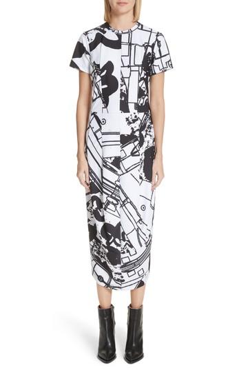 Women's Comme Des Garcons Graffiti Print T-shirt Dress - White