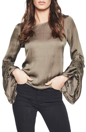 Women's Bardot Lulu Ruched Sleeve Top
