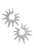 Women's Oscar De La Renta Small Crystal Sea Urchin Earrings