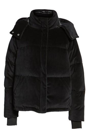 Women's Kendall + Kylie Velour Puffer Jacket