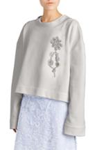 Women's Burberry Brooch Detail Cotton Sweatshirt