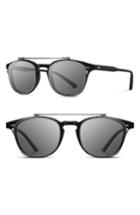 Women's Shwood Kennedy 50mm Polarized Sunglasses - Black/ Grey Polar