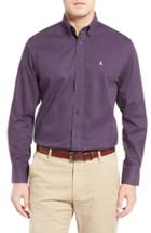 Men's Nordstrom Men's Shop Smartcare(tm) Traditional Fit Twill Boat Shirt - Purple
