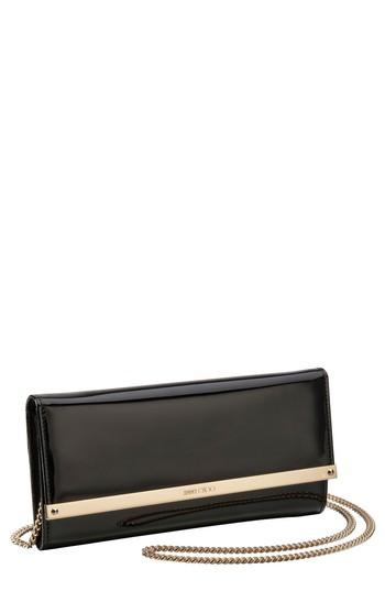 Women's Jimmy Choo Milla Leather Wallet On A Chain - Black