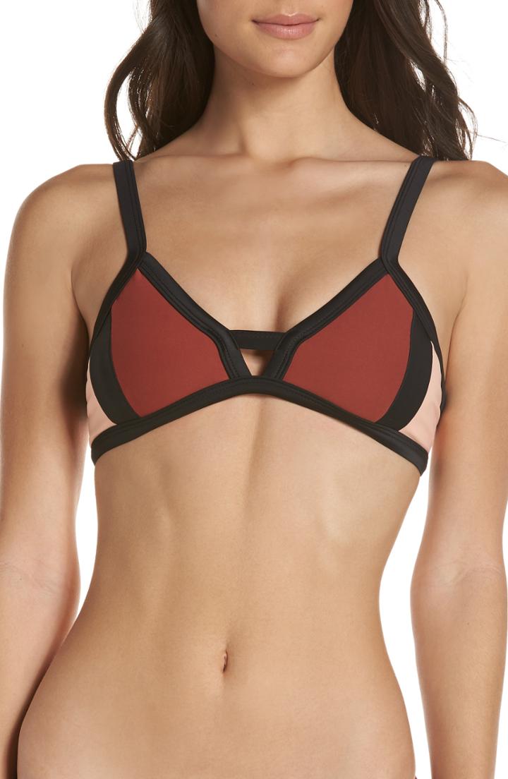 Women's Pilyq Colorblock Halter Bikini Top
