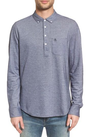 Men's Original Penguin Bird's Eye Pique Shirt - Blue