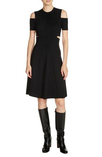 Women's Maje Cold Shoulder Stretch Knit Dress - Black