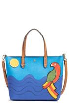 Tory Burch Small Kerrington Parrot Coated Canvas Tote -