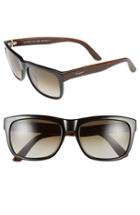 Men's Salvatore Ferragamo 56mm Retro Sunglasses - Black/ Brown Gradient