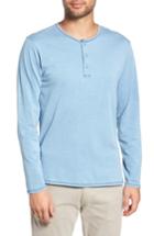 Men's Goodlife Split Hem Henley Shirt - Blue