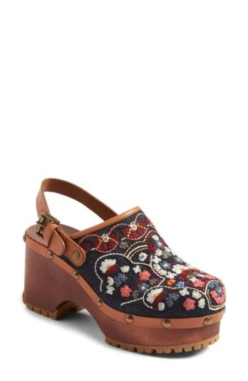 Women's See By Chloe Tasha Embroidered Clog Us / 38eu - Blue
