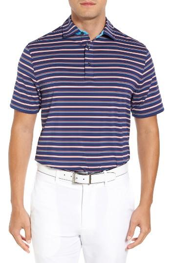 Men's Bobby Jones Xh20 Coney Stripe Stretch Golf Polo