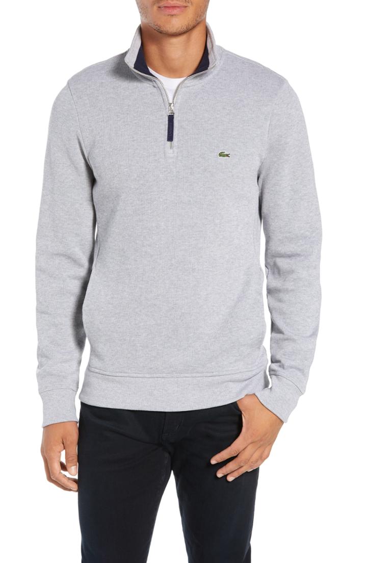 Men's Lacoste Fit Pullover, Size 4(m) - Grey